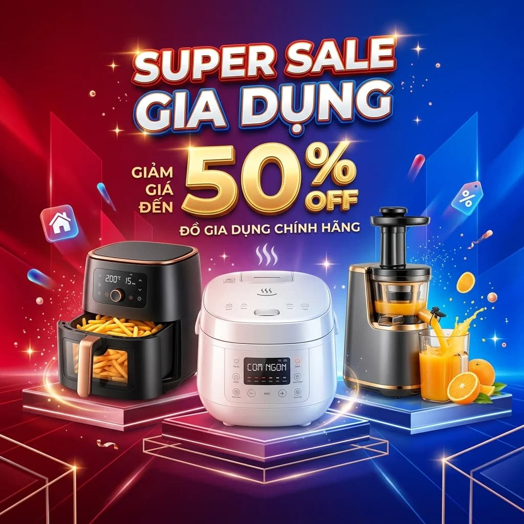 Bếp từ đôi và máy ép chậm