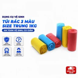 Túi Rác 3 Màu Size Trung 1kg, Túi Đựng Rác Gia Đình Đa Năng
