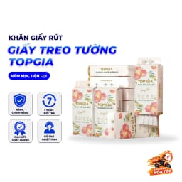Khăn Giấy Rút Đáy Sương Mai TOPGIA 4 Lớp