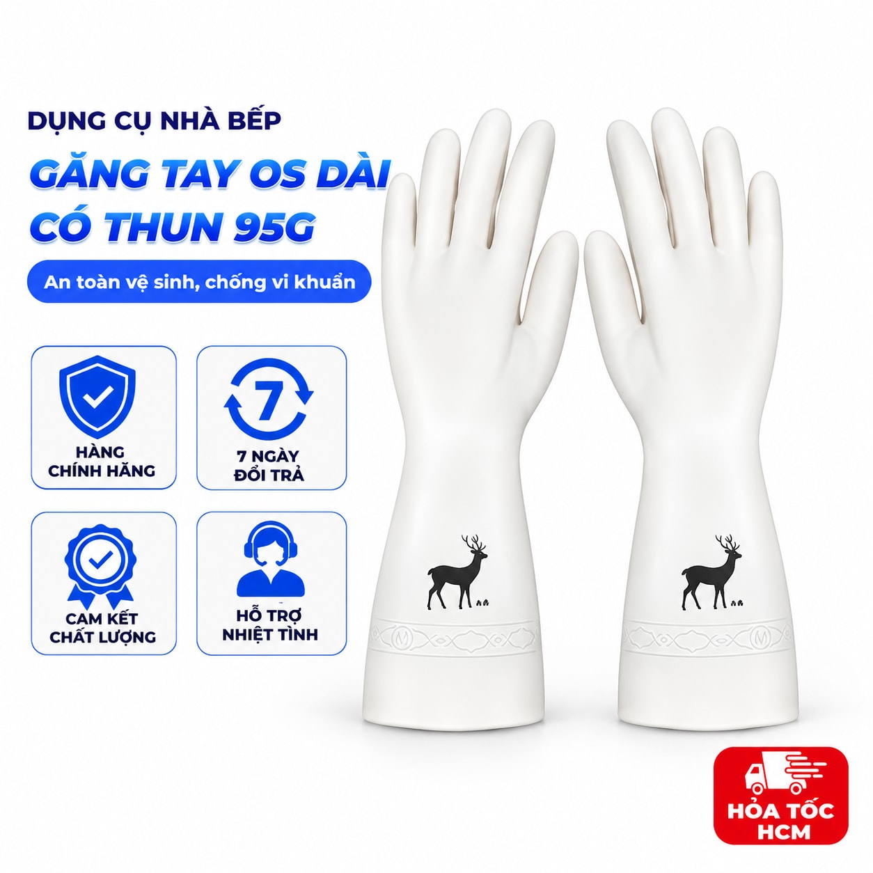 Găng Tay OS Dài Có Thun 95g Loại 1, Găng Tay Bảo Vệ Tay