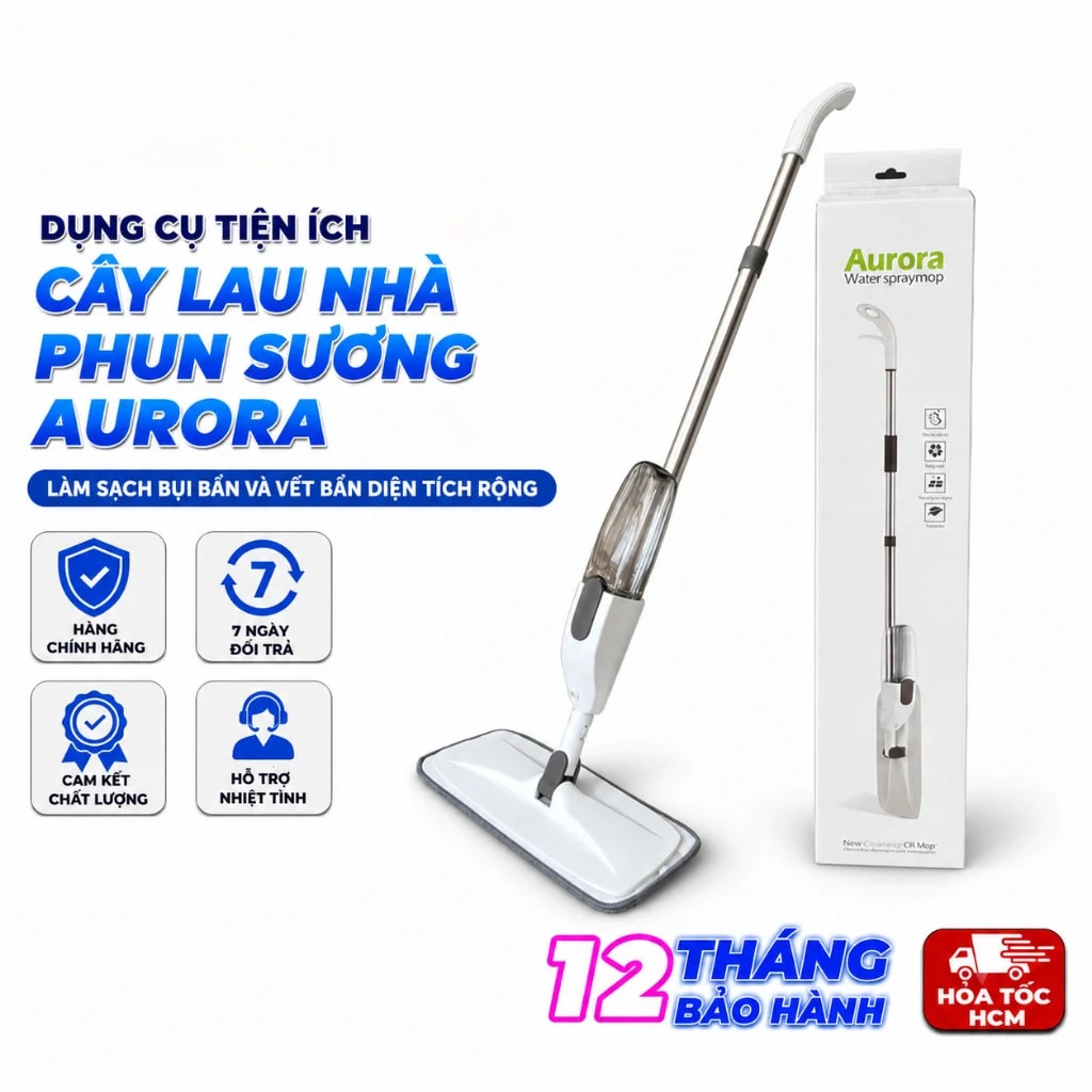Cây Lau Nhà Phun Sương Aurora Có Hộp