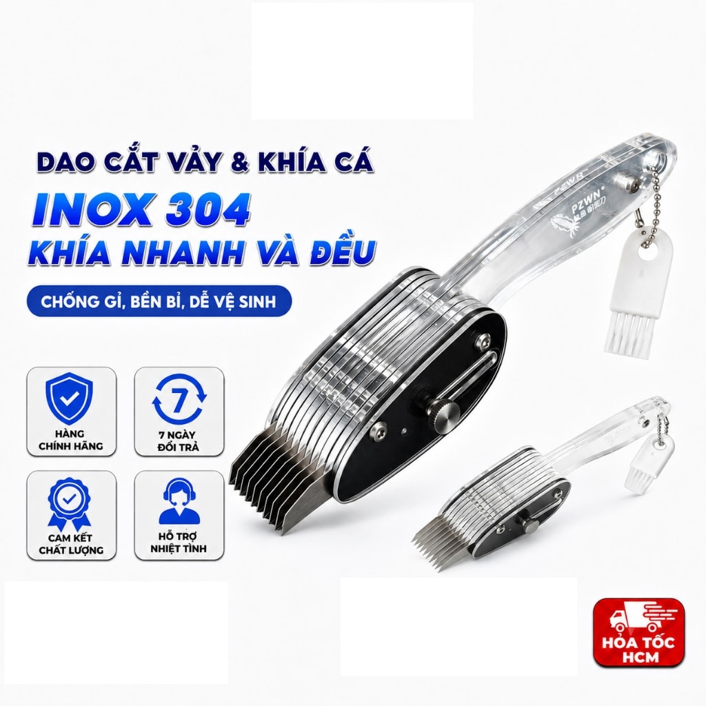 Dao Cắt Karo Khía Mực Đa Năng – Điều Chỉnh Độ Sâu, Khía Cá Thịt Nhanh Chính Xác