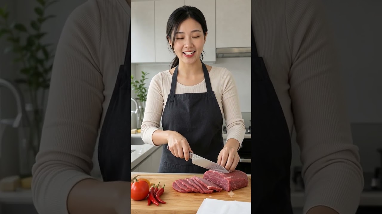 Dao Thái Damascus Cán Gỗ Đỏ