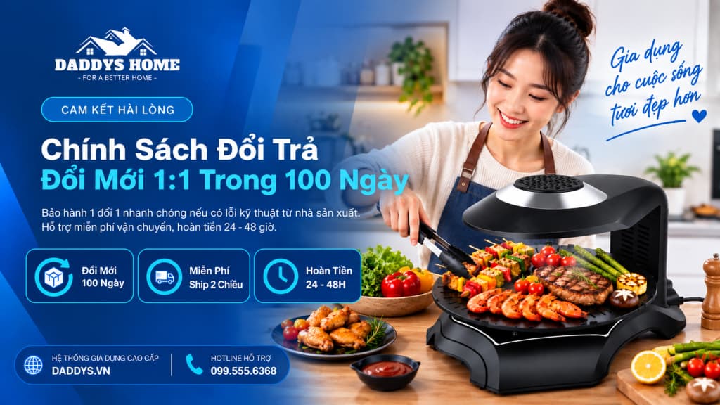 Chính Sách Đổi Trả & Hoàn Tiền - Bảo Hành 1 Đổi 1 Trong Vòng 100 Ngày