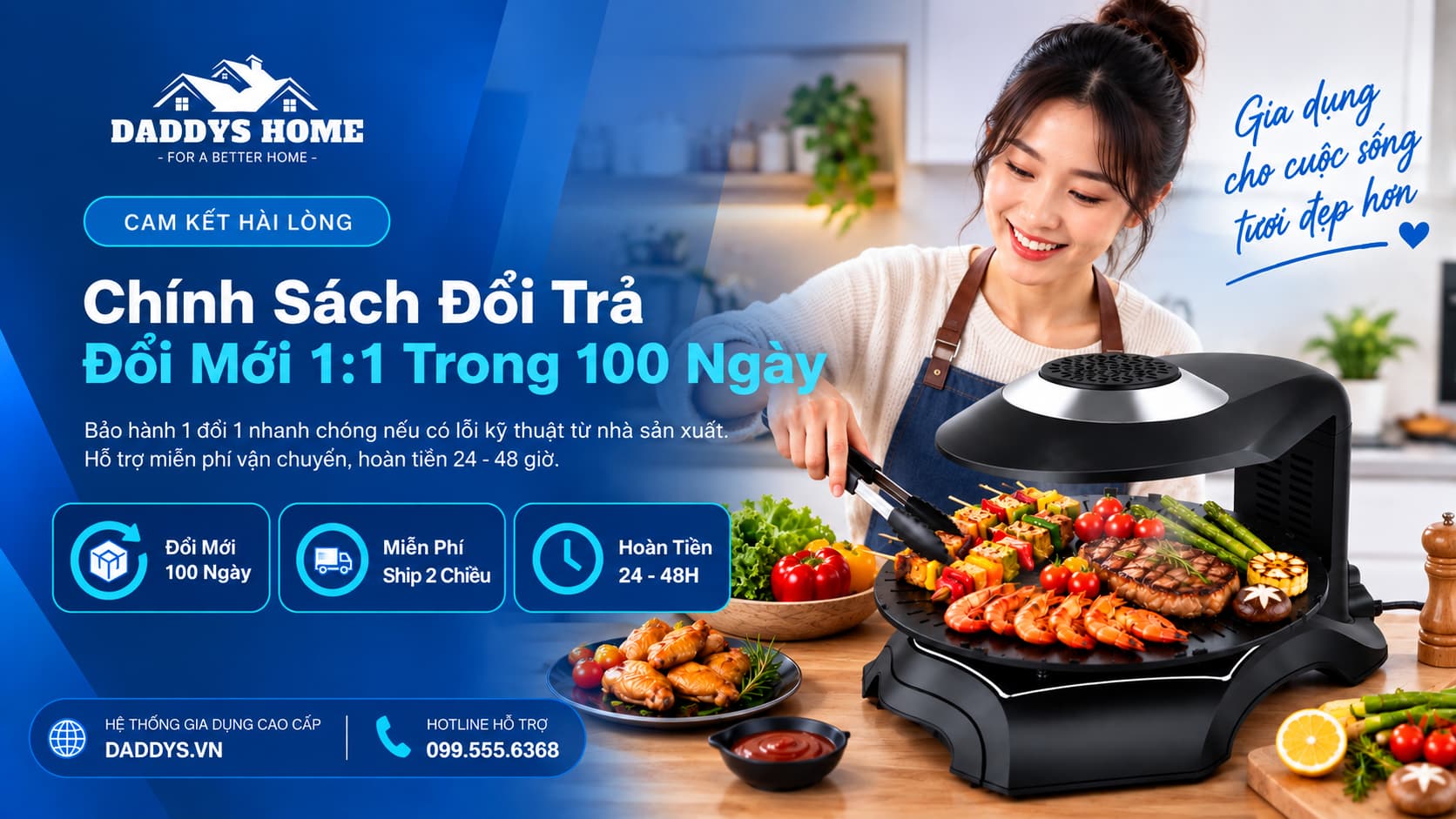 Chính Sách Đổi Trả & Hoàn Tiền — Bảo Hành 1 Đổi 1 Trong Vòng 100 Ngày